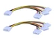 zdyCGTime 2-Pack Molex 4 Pin Power Supply Y Splitter Cable - 3 Female to 1 