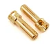 TQ Wire 5mm "Flat Top" Male Bullet Connector (Gold) (2) TQWC2508