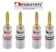 Nakamichi 24K Gold Banana Plug 4pcs 12&ndash;18AWG Speaker Connector
