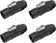 Seetronic SAC3MX AC Waterproof Power Connector Lockable 3-Core 4 pack, 