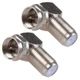 EZYUMM 2-Pack 90 Degree Coaxial Connector, Right Angle 12mm thick, Sliver 