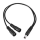 uxcell 1 Male to 2 Female 5.5mm x 2.1mm 32cm DC Power Splitter Cable Black 