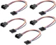 Wixine 5Pcs 5Pin to 4Pin Fan Connector Adapter Converter Extension Cable Wire