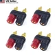 GDQLCNXB 4pcs Gold Plated Insulated Terminal Binding Post Power Black 