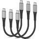 6 inch Short USB C to C Cables, 3 Pack C C Fast 0.5ft, Black 
