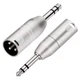 Tisino 1/4" TRS to XLR Adapter, Balanced Quarter Inch 6.35mm XLRM