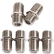 EZYUMM 6-Pack Coaxial Cable Connector, F-Type Female to Small, Silver 