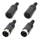 Hxchen 2 Sets 7Pin Female + Male DIN Adapter Socket Audio AV 7Pin, black 