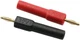 heyous 2pcs Gold Plated 2mm Mini Male Banana Plug to 4mm Female red and black 