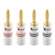 Nakamichi Excel Series 24k Gold Plated Banana Plug 12 AWG - 18 AWG Gauge Size...