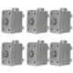 Acoustic Audio AAOVCD-G Outdoor Volume Controls Gray Weatherproof 6 Piece Set