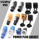 1/3/5x IP65 Waterproof Power Connector Plug Socket 3 Core No Soldering Required