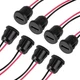 XIITIA 8pcs Type-C Female Chassis 2P Direct 100 millimeters, 2pin Black A 