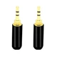 PNGKNYOCN 2.5mm Audio Solder Plug, 2.5mm 3 Pole Gold Plated DIY Audio Cable R...