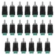 BTFO 20pcs RCA to Speaker Wire 3.7 x 1.4 cm (1.46 x 0.55 in), black, green 