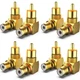 Warmstor 8-Pack RCA Right Angle Adapter 90 Degree 8-PACK, Gold Plated