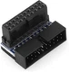 DGZZI USB 3.0 90 Degree Adapter Black Down 90 Degree, black 