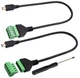 zdyCGTime Mini USB 2.0 Male to 5-Pin Female Screw Terminal Connector,