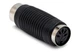 Hosa GMD-108 MIDI Coupler, 5-pin DIN to Same 1 Count (Pack of 1), Black