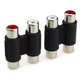 2PCS MOBOREST Dual Solder free RCA Male-2pack, Male-2pack