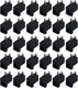 Antrader 30pcs 5.5mm x 2.1mm 3 Pin PCB Mounting Female DC Power Jack Black 