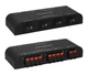 Xtrempro 1 in 4 Way Stereo Speaker Switch with Terminal Clamps, Black Metal Box