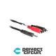 Hosa CMR-203 3.5mm Stereo TRS to Dual RCA CABLE - 3FT - PERFECT CIRCUIT