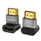 VCELINK 8K HDMI 2.1 90 Degree Adapter, 48Gbps UHD 1 Pair 2-Pack, Black, Gray