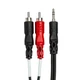 Hosa CMR-203 Stereo Breakout 3.5mm TRS to Dual RCA Patch Cable, 3''
