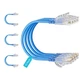 Cat6 Slim Patch Cables 3ft 10-Pack Blue 10Gbps 550MHz Pure Copper UTP Flexible 