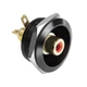 QIANRENON Gold Plated RCA Threaded Fixed Mount Female Solder AV Adaptor Red 