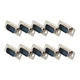 Futheda 10PCS 3 x 1.5 x 1.25cm / 1.2" x 0.6" x 0.5" (L x W x H), Blue,Silver 