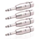 4 Pack XLR Female to 1/4" TRS Adapter, Balanced Quarter Inch... 