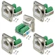 PENGLIN 5PCS RJ45 Panel Mount Screw Terminal Adapter, RJ45/8P8C 5PCS, Silver 