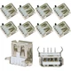MEETOOT 10pcs 90 Degree 4-Pin USB Type A Standard Port Female Solder Jacks Co...
