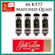 New 4x Genalex Gold Lion KT77 | Matched Quad / Quartet / Four | Free Ship