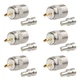 MOOKEERF 6 Pack PL259 Coax Connectors 50 Ohm PL-259 UHF Male Small, Silver 