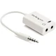 StarTech.com 4 Position Microphone and Headphone Male to Female, White 