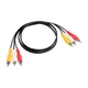 3FT RGB Component Video Cables &ndash; 3 RCA White Yellow Red